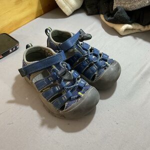 Keen Blue and Gray Outdoor Sandals with Closed Toe Bumper